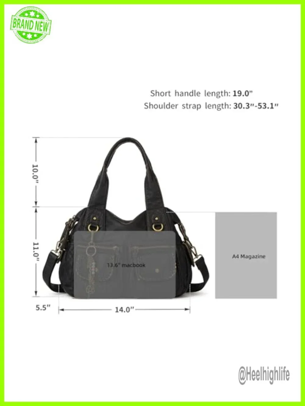 Women Canvas Hobo Purse Multi Pocket Tote Shopper Shoulder Bag Embroidered